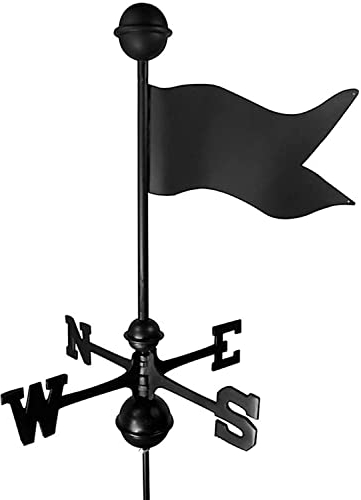 CAZARU Wetterfahne – Wetterfahne Edelstahl Retroc Windfahne für Dachgärten, Häuser, Gartenhäuser, Zaunpfosten, Pergola, Gewächshaus, Scheune oder Schuppen Wetterfahne einfach zu montieren