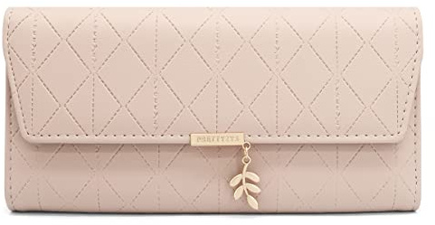 GOUNNU Geldbörse Damen im Langformat, Portemonnaie Gross für Frauen PU Leder mit 9 Kartenfächern Lang Portmonee Damen Geldbeutel groß mit Reißverschluss Münzfach und Vielen Fächern (Rosa)