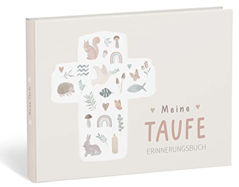 mintkind® Taufbuch Meine Taufe I Taufgeschenke Jungen & für Mädchen | Patenkind Geschenk zur Taufe, Taufbuch I Erinnerungsbuch zur Taufe | Patentante Geschenk Junge & Mädchen I Wald Design