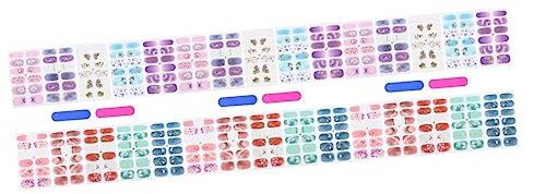 minkissy 3 Sets Modische Frauen Fingernagel Aufkleber Set Trimable Nagel Für Maniküre Party