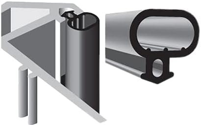 STORM PATROL™ 6 Meters Black Rubber UPVC Window and Door Seal for Draught Proofing