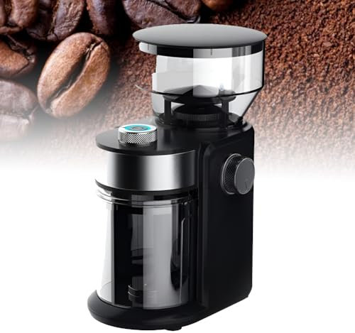 BOBVB Automatic Coffee Grinder, Adjustable Burr Mill Coffee Bean Grinder, Household Small Grinder, with 18 Precise Grind Settings, Adjustable Timing, for Cafe Shop Home, Office
