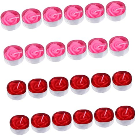 Zerodeko Stücke Rose Form Kerzen Paraffin Wachs für Party Dekorative Romantische Vorschlag Kerze Set