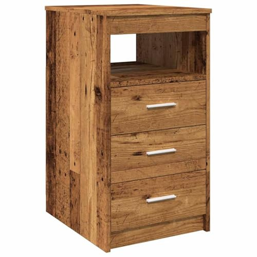 vidaXL Cassettiera Legno Antico 40x50x76 cm in Truciolato, mobile con cassetti, credenza, credenza con cassetti, mobile contenitore