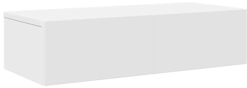 vidaXL Estante de Pared con cajones de Madera contrachapada Blanco