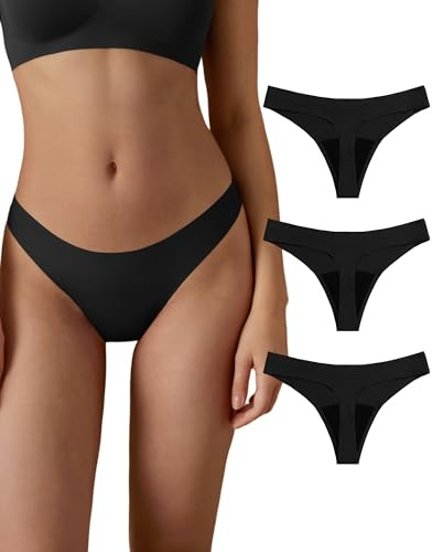 SHARICCA Period Pants for Women Sexy Period Knickers 20ML Absorbent Cotton Leak Proof Thong Menstrual Underwear Comfortable Seamless Tanga