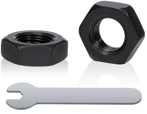 50 Stück M6 Sechskantmuttern Schwarz und 1 Maulschlüssel | Hochwertige Befestigungselemente für Metall, Holz und mehr
