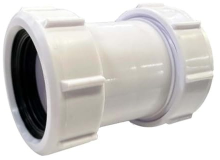 Raccord de tuyau 40 mm - Adaptateur de tuyau PVC - Raccord de tuyau de baignoire - Raccord de compression pour tuyau de baignoire, évier de cuisine, bac à douche, etc. (droit 40 mm)