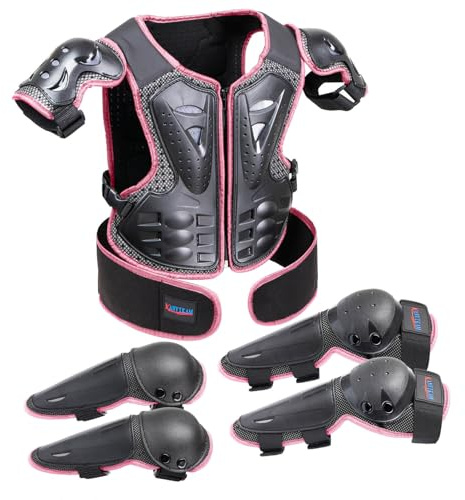 Kids Dirt Bike Gear,Motorcycle Armor Vest Suit for Motocross ATV MTB,Elbow Knee Back Chest Protection for Skating Ski