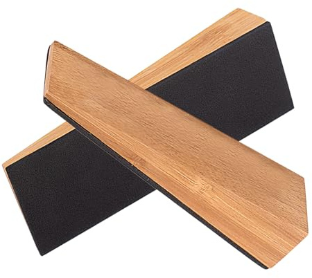 2Pcs Wooden Wedges Non-Slip Door Stop for Floor Natural Beech Wooden Wedge Set Heavy Door Wedges Indoors
