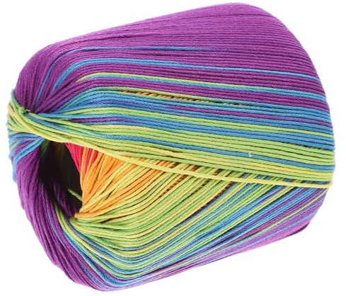 VILLCASE Gradient Cotton Yarn – Thick & Soft 133 Meter Ombre Yarn for Crocheting, Knitting & Weaving – for Scarves, Hats, Blankets, DIY Gift