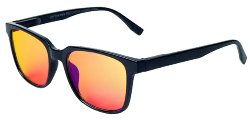 OPTIKOOL Gafas Bloqueo Anti Luz Azul- Unisex - Reducen Fatiga Visual - Antireflejo, Flexibles, Ligeras - Blue Light Glasses - PC y Ordenador - Bienestar con Pantallas. (Naranja, 0.0, Dioptrías)
