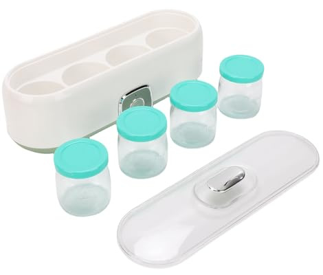 Oreilet Yogurtiera, macchina automatica per yogurt greco con 4 vasetti, macchina intelligente per probiotici Natto, avvio a un, per vino di riso Natto fatto in casa