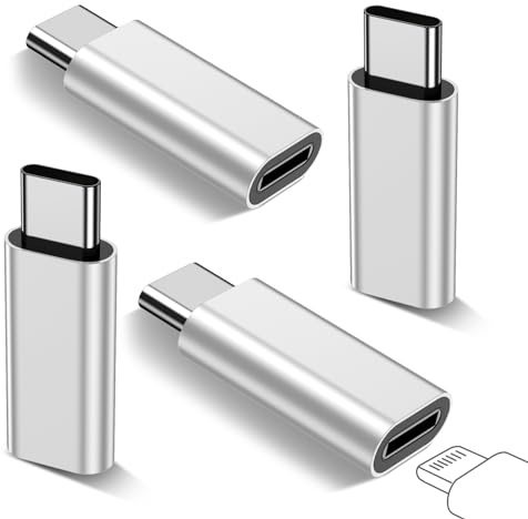 Adaptador Lightning a USB C para iPhone 17/16/15 Series, iPad Pro, carga y sincronización de datos solamente, conector de cargador tipo C, para cargador de iPhone 17/16, accesorios 17/16, no para
