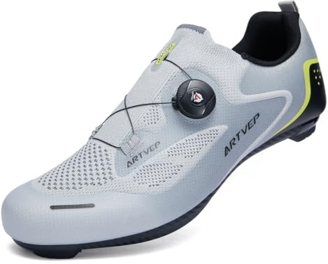 ARTVEP Mens Lightweight Cycling Shoes Womens Road Bikes Shoes Compatible with KEO Pedal Unisex Ventilate Bike Shoes Compatible Installation SPDSL&Peloton Bike Cleats
