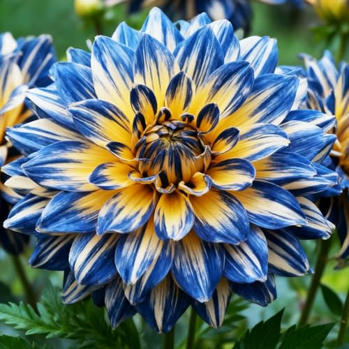 Bulbos de Dalia Perenne/Bulbos de Dalia/Fácil de Plantar y Mantener/Ideal para Jardines Primavera/Verano en Pleno Sol-6 Rizomas-E
