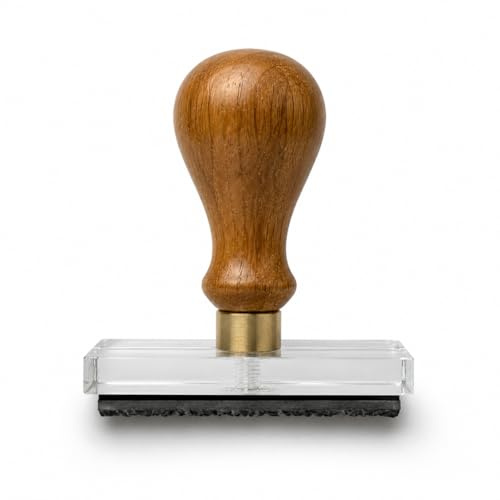 Personalised Hand Stamp- Not Self-Inking - Up to 5 Lines of Customised Text - Premium Rubber Stamp- 86018-60 x 30mm