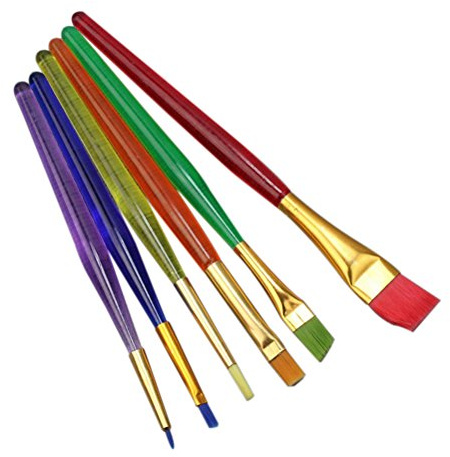VORCOOL 6 stücke Kuchenglasur Dekor Malerei Pinsel Fondant Abstauben Zuckerfertigkeit DIY Werkzeug-Set