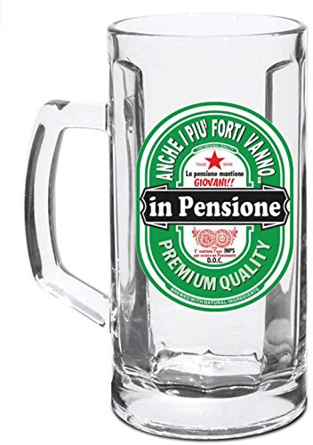 Jarra de cerveza de vidrio para la pensión