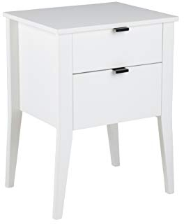 AC Design Furniture Sofia Nachttisch, L: 48 x B: 40 x H: 65 cm, weiss, MDF, 1 Stück