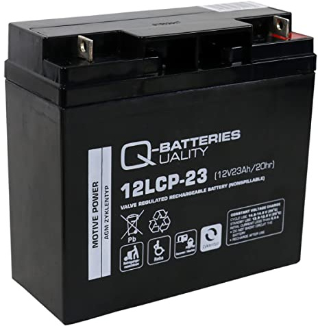 Batería Qbatteries 12LCP-23 Agm Deep Cycle Battery. Tecnología AGM. 12V - 23A...