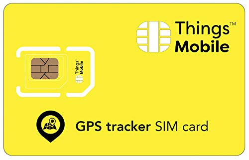 Carte SIM pour Tracker/Traceur GPS - Things Mobile - avec Couverture Mondiale et réseau Multi-opérateur GSM/2G/3G/4G, sans coûts Fixes. 10€ de crédit Inclus
