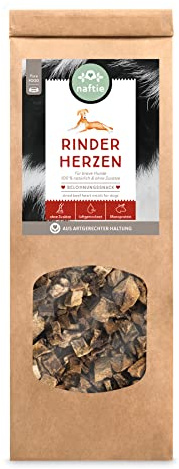 naftie Kausnacks Rinderherzen getrocknet für Hunde - 3X 250g