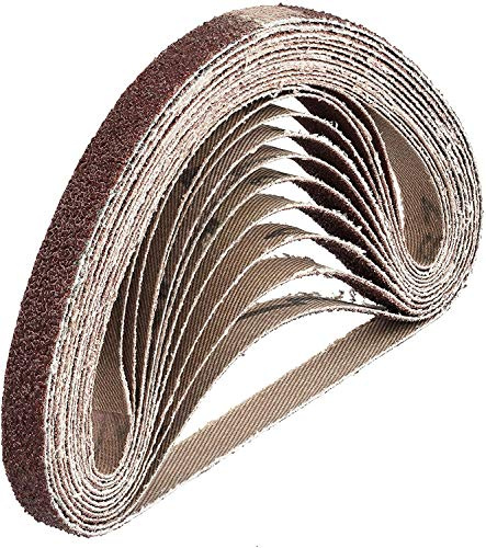 FD-Workstuff Vävslipband │ 48 stycken │ 10 x 330 mm │ 8 x korn vardera 40/60/80/120/180/240 │ Kompatibel med bandfilar │ slippapper │ Slipband-mixpack