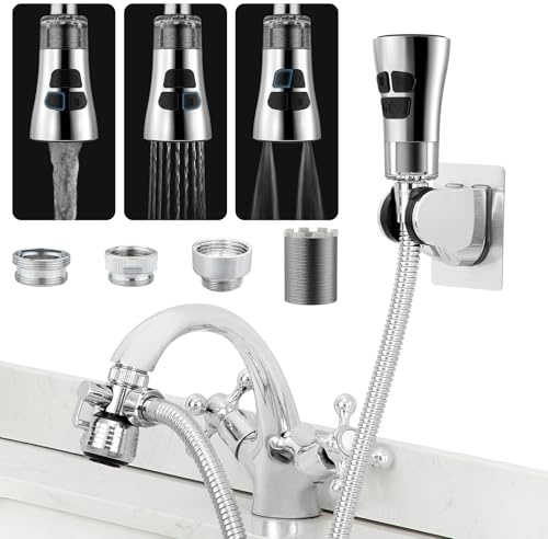 CECEFIN Kitchen Faucet Hose Attachment, 4-Mode ON/Off Spray Head w/Filter