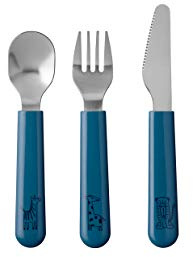 Mepal Kinderbesteck 3-teiliges Set Mio Kinderbesteck Kinderbesteck ab 12 Monate Inklusive Messer, Gabel & Löffel 3er Set Deep blue