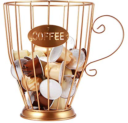 TIEMORE Cesto Capsule Caffè, Organizzatore Di Cialde Caffè, Portacapsule Di Caffè Design Originale, Portabicchieri K, Organizzatore Di Cialde Di Caffè Vintage Per Hotel Casa Caffè