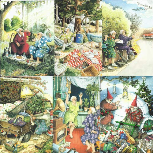 Inge Löök Postkarten set 3 (jetzt 13-18) Größe: 10,5x15 cm,Set mit 6 Karten