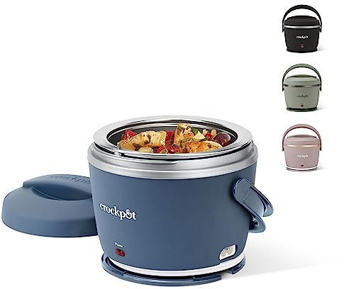 Crock-Pot 2143870 Electric Box Personal Food Warmer, Plastic, New Faded Blue Lunch Crock