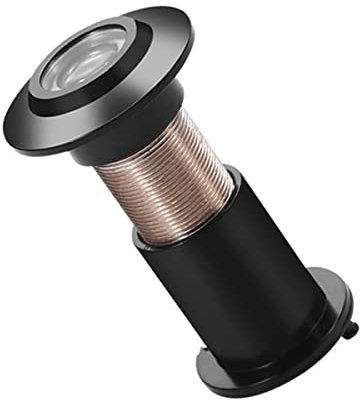 FREEDL Spioncino per Porta con Copertura Della Privacy Rotante Nero Spioncino per Spioncino Porta Blindata, Angolo Antifurto 200 Gradi, Peephole per Spessore Porta 60-94 mm