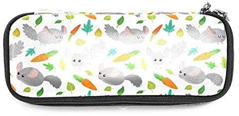 Federmäppchen mit großem Fassungsvermögen, aus Leder, für Studenten, Schreibwaren, Doppelreißverschluss, Stiftebox, Tasche, einfache Hai-Flosse, dreieckig, Mehrfarbig 9, 19x7.5x3.8cm 7.5x3x1.5in,