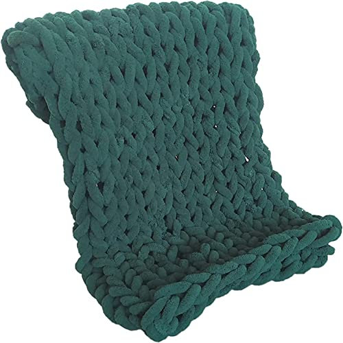 MHUQIA Grobstrick Wolldecke Strickdecke 200x200cm, Grob Gestrickte Decke Handgefertigt Strickdecke, Gestrickte Chenille Handgemachte Decke, FüR Schlafzimmer, Yoga Matte Teppich