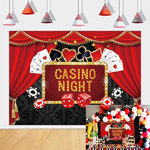 Casino Thema Party Dekorationen die Casino Hintergrund Poker Tischdecke Las Vegas Thema Spiel Nacht Fotografie Hintergrund für Casino Geburtstag Party Versorgung