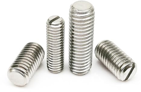5/10 Stück M1.2 M1.4 M1.6 M2 M2.5 M3 M4 M5 M6 M8 A2 304 Edelstahl Schlitzkopf Schlitz Flacher Endpunkt Stellschraube Madenschraube ohne Kopf (Color : 4mm_10pcs M2.5)