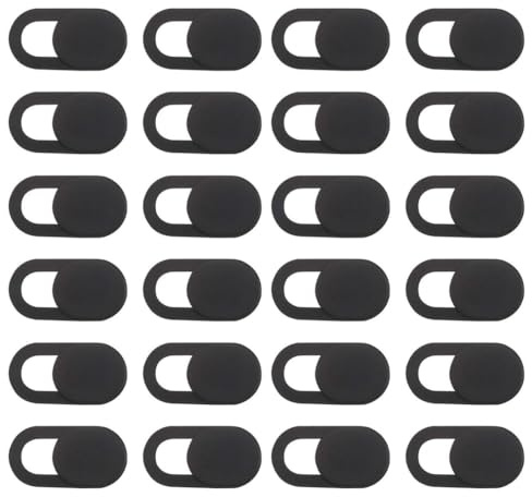 KOMUNJ 24 Stück Webcam Abdeckung, Ultra-Dünn Kamera Abdeckung Laptop für Computer Laptop, Smartphone, PC,Schutz Ihrer Privatsphäre(Schwarz)