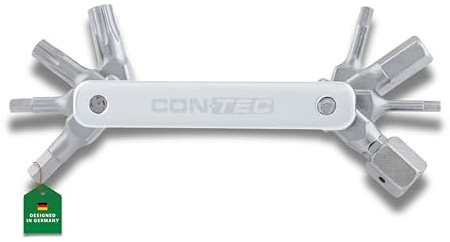 CONTEC Fahrrad-Multitool Buster 9, 9 in 1, Multifunktionswerkzeug, Reparatur Set, Mini-Tool, Multi-Purpose, Innensechskant, Innensechsrund, leicht