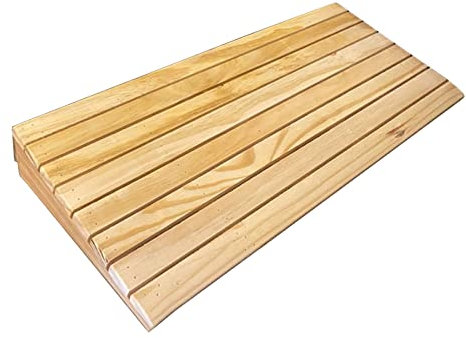 Schwellenrampe aus Holz für Haus/Haustür/Hof – Rollstuhl-Rampe, 150 kg Kapazität – Stufen Übergangsrampe für einfachen Zugang