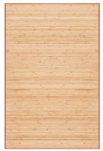 Homgoday Teppich, Bambusteppich rutschfest Bambusmatte Küchenteppich Flurteppich, Modern, Bambus-Teppich für Wohnzimmer, Flur Bambus 100x160 cm Braun