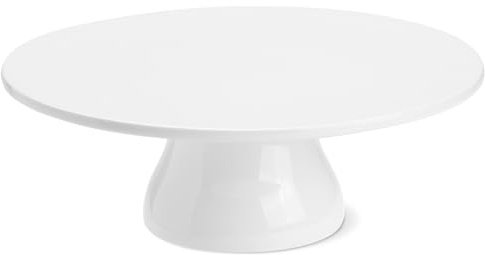 Yedio 10 inch Porcelain Cake Stand, Round Dessert Stand, Cupcake Stand for Birthday Parties, Weddings, Baby Shower and Other Events, White