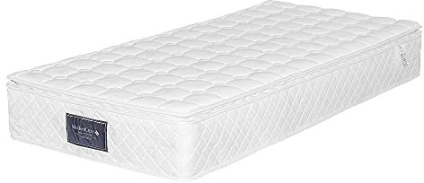 SIKAINI Federkernmatratze, 7 Zonen Kaltschaum Matratze, Taschenfederker, 90x200cm, 100% Oeko-Tex zertifiert, versteppter Mikrofaserbezug-Topping,100 Nächte Probeschlafen, Härtegrad H3, 25cm Höhe