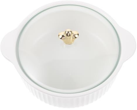 ABOOFAN Ciotola per Zuppa in Ceramica Ciotola per Cereali con Coperchio e Manico Resistente e Facile da Pulire per Zuppe Insalate e Pasta