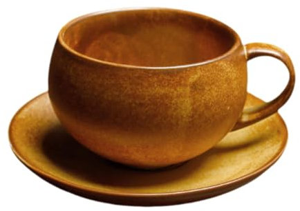 Amagogo Taza de té Latte Art con platillo, taza de agua, novedad, taza de café de cerámica Vintage para té, café y café,