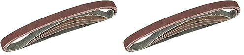 Silverline 910232 Sanding Belts 13 x 457 mm 5pce 40, 60, 2 x 80, 120G (Pack of 2)