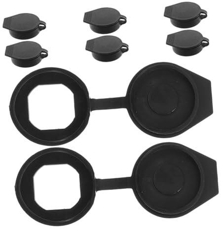 VILLCASE 8pcs Black Abs Waterproof Lock Covers for Outdoor Door Locks and Control Cabinets, Keyhole Dust Caps with Easy Installation and Dirt Blocking Features