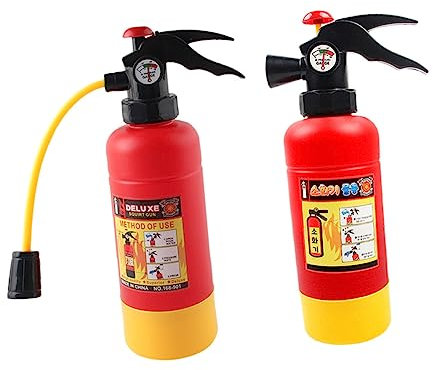 ZUNOXAZ 2pcs Fire Extinguisher Toy Water Squirter Toys Firefighter Costume Accessories Boys and Girls Water Play