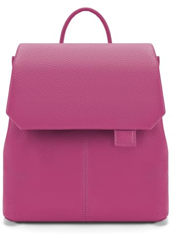 irisaa Damen Rucksack Handtasche, Modischer Daypack mit Verstellbaren Trägern und Mehreren Fächern, Ideal für Alltag, Schule, Reisen, Damen Tasche:Magenta
